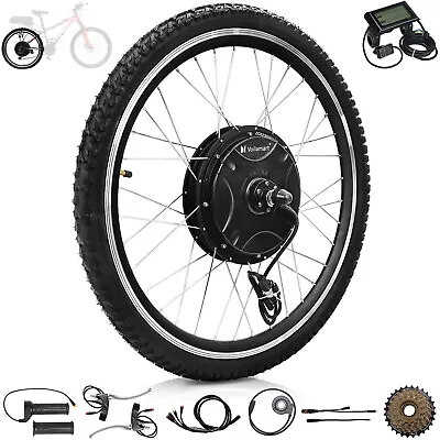 Waterproof 26  1500W Rear Wheel Electric Bicycle Conversion Kit E-bike Motor LCD • $349.99