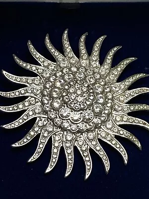 Original JBK Camrose & Kross Jaqueline Kennedy Sunburst Crystal Brooch/Brooch • £158.50