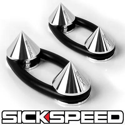 Chrome Spiked Aluminum Bumper Quick Release Fasteners Kit Trunk Hatch P10 • $24.88