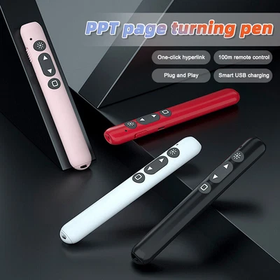 Wireless Power Point Presentation-Remote Presenter PPT Laser Pointer Clicker Pen • £9.53