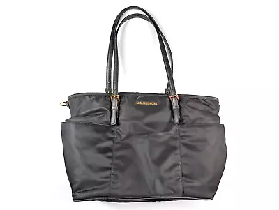 Michael Kors Black Nylon Diaper Bag Purse Tote With Lots Of Pockets 16  • $87.43