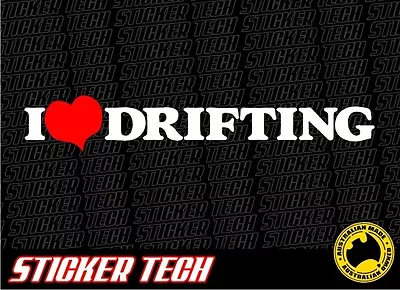 $12 • Buy I Love Red (heart) Drifting Sticker Decal To Suit Drift Project Bbs Race Track 