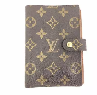 LOUIS VUITTON R20004 Monogram Agenda MM Day Planner Cover Leather Brown • £144.59