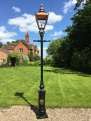 Street Light Lamp Post Cast Iron Ladder Bar Street Light Copper Colour Top  • £895