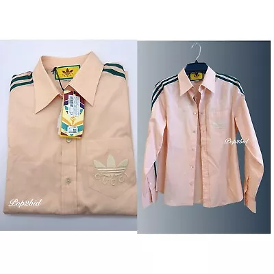 NWT Gucci Men Gucci X Adidas Logo Coral Pink Button-Down Shirt Size S/15.5 • $450