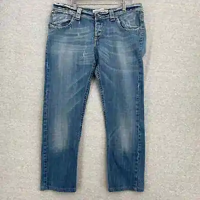 MET Laundry/Project Jeans Mens 36 Body Man Distressed Straight Leg Medium Wash • $49.99