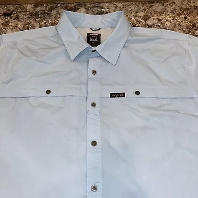 Wrangler Outdoor Shirt Men's XXL Short Sleeve Button Up Fishing Hiking Vented • $16.87