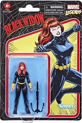 Marvel Hasbro Legends Series 3.75-inch Retro 375 Collection Black Widow Figure • £10.95