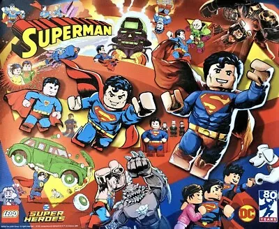 LEGO Superman DC & Marvel Super Heroes 2018 Comic-Con SDCC 16x20 Poster Set Of 2 • $20.18