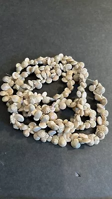 RARE Vintage Hawiian Umboniun Sea Shell Lei Necklace 32” Aloha • $24.99