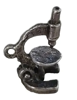 Vintage Sterling Silver Microscope Keepsake Charm Make A Great Gift For Her  • $12.89