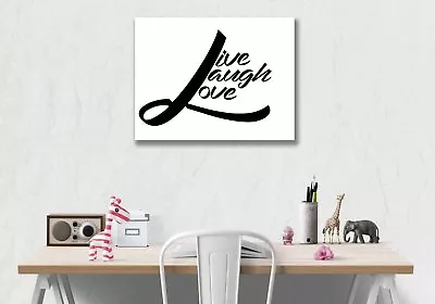 £33.51 • Buy Live Love Laugh Canvas PreStretched Office Home Decor Motivational Patience Work