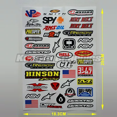 Motocross Decal MX Racing Stickers Kit Car ATV Helmet Dirt Bike Wheel Vinyl Deco • $9.90