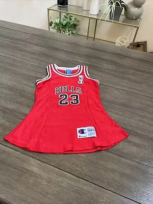 MICHAEL JORDAN Chicago BULLS Basketball VINTAGE Champion Toddler 3T Jersey Dress • $123