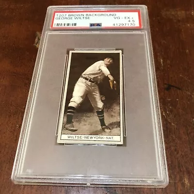 1912 T207 Brown Background George Wiltse PSA 4.5 VG-EX+ NEW YORK NATIONALS • $185