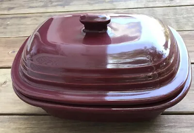 £48.61 • Buy The Pampered Chef Covered Baker's Casserole Dish Cranberry Stoneware 3.1 Qts EUC