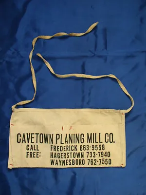 Cavetown Planing Mill Advertising Nail Bag Pouch Apron Frederick Hagerstown Md • $11.95