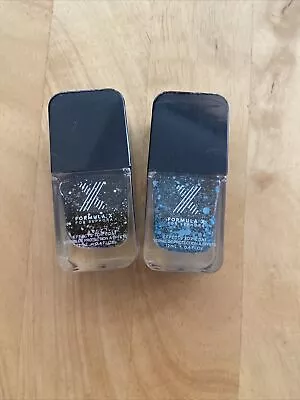 2x FORMULA X Effects Top Coat Nail Polish BOOM & CHAOTIC Glitter Confetti Decal • $12.95