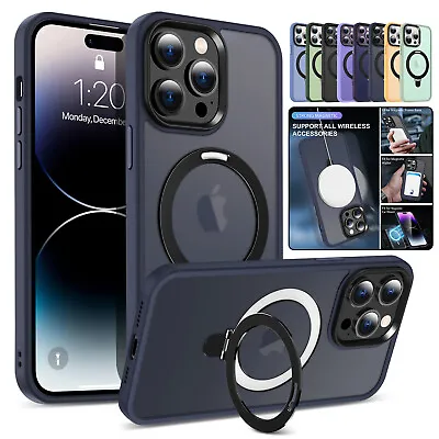 For IPhone 15 14 Pro Max Plus 13 12 Pro Mag Safe Case Magnetic Ring Holder Stand • $4.59