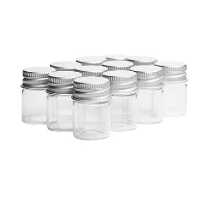 12PCS Clear Glass Jars Baby Food Jars With Lids Small Mason Jars • £7.92