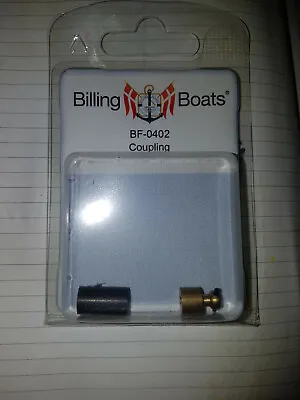 BILLING BOATS - BF-0402 Coupling (1) 8 X 28mm BRAND NEW Brass & Nylon • $5