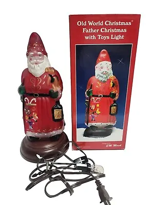 1993 Merck Old World Santa Claus Night Light Father Christmas With Toys ORIG BOX • $99