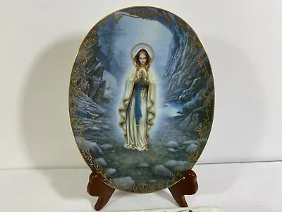  Bradford Exchange  OUR LADY OF LOURDES   Plate Visions Of Our Lady     R59 • $14.95