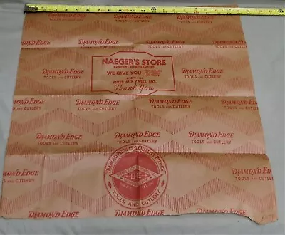 1930's Vintage Shapleigh Hwd.  Diamond Edge  Wrapping Papper • $21.95