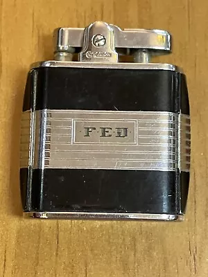 Ronson Art Deco Style Vanguard Butane Lighter Fed Engraved • $24.99