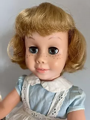 Rare Vintage Canadian Blonde Hair Bob Chatty Cathy Doll Blue Pinwheel Eyes • $289.27