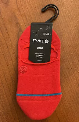 Stance Men’s Red No Show Cotton Light Cushion Icon Logo Casual Socks Sz M • $6