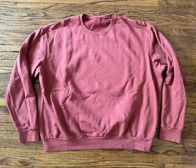 Los Angeles Apparel Crewneck Sweatshirt Blank Brick Red Made In USA Medium Light • $40