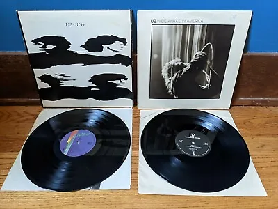 U2 Boy 1980 90040-1 & Wide Awake In America 1985 90279-1-A Record LP Lot Island • $24.99