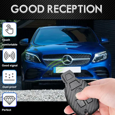 For Mercedes Benz A C W204 W210 Carbon Fiber Auto Key Cover Fob Holder Accessory • $14.99