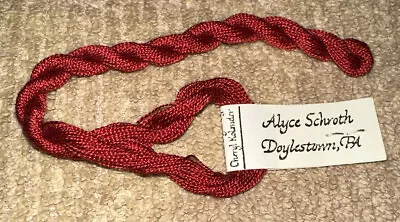 Vintage Alyce Schroth Hand Dyed Spun Silk 20yds Brazil Red Embroidery Floss • $9.97