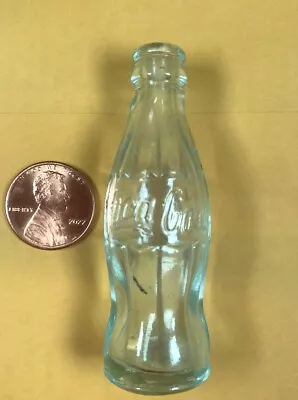 Vintage Miniature COKE COCA-COLA Bottle  2.5  C In Circle Bottom Greenish Tint • $12.95