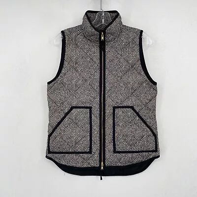 J Crew Herringbone Excursion Vest Womens Extra Small XS Quilted Puffer Down • $24.99