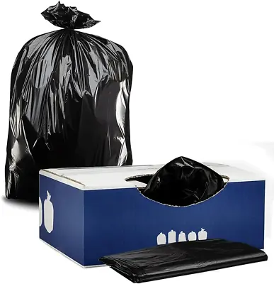 32-33 Gallon Trash Bags │ 1 Mil │ Black Heavy Duty Garbage Can Liners │ 33” X 39 • $40.51