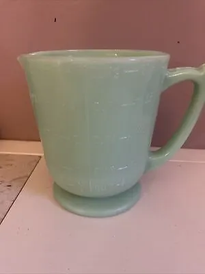 JADEITE DEPRESSION STYLE GLASS 4 CUP MEASURING CUP PITCHER Vintage Vase • $27