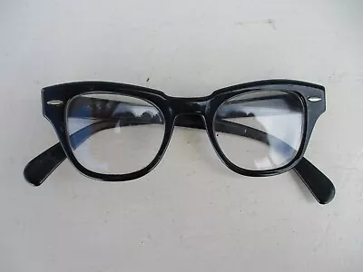 Vintage Bausch N Lomb Black Horn Rimmed  Eyeglasses  4 1/2-5 3/4 • $74.99