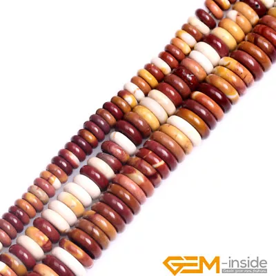 Natural Gemstone Mookaite Jasper Heishi Rondelle Spacer Beads For Jewelry Making • $8.84