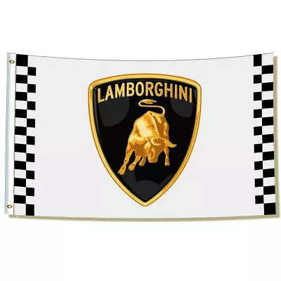 Lamborghini Flag 3x5 FT Car Logo Banner Flag  Racing Car Garage Wall Decor Sign • $12.97