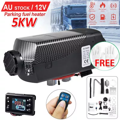 5KW 12V Diesel Air Heater Tank Remote Control Thermostat Caravan Motorhome RV • $107