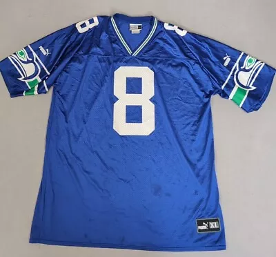 Matt Hasselbeck Jersey Puma Seattle Seahawks #8 Mens XL Vintage Rare Blue NFL • $139.79