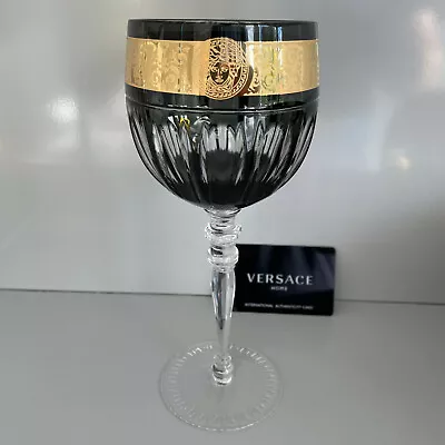  VERSACE Gala Prestige Grey Medusa WATER GOBLET New In Box Crystal Rosenthal  • $299