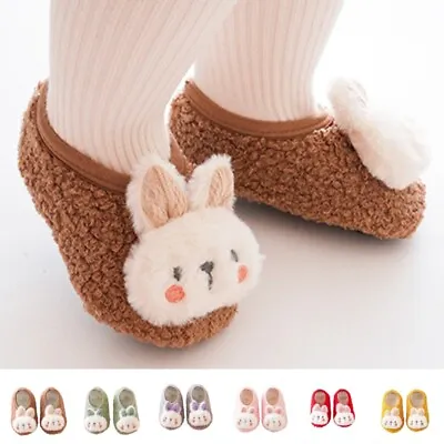 Infant Warm Shoes Winter Floor Socks House Baby Fleece Cute Crib Shoe Soft Sole • $11.16