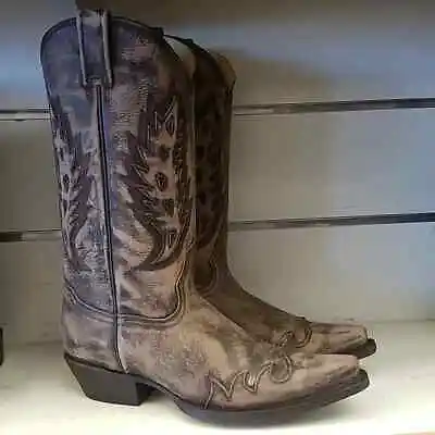 New Men's Corral R1360 Leather Cowboy Boot SNIP Toe • $194.99