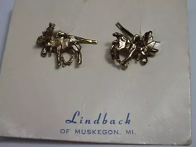 Moose Earrings By Lindback  New Old Stock • $7.50