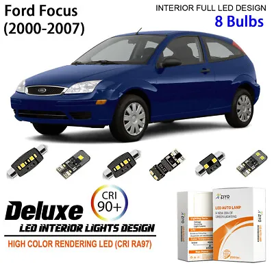 LED Interior Light Kit For Ford Focus 2000-2007 White LED Light Bulbs Upgrade • $17.10