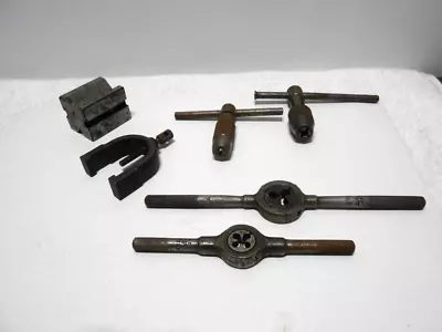 Machinist Tool Lot ~ Tap Handles/V-Block & Clamp/Die Handles ~ Need Cleaned Up • $10